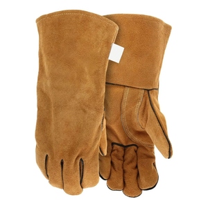 Guantes de Soldadura de Piel de Vacuno de Primera Calidad con Logotipo Personalizado, Resistentes a la Abrasión, para Bomberos y Barbacoa - Product Image 1