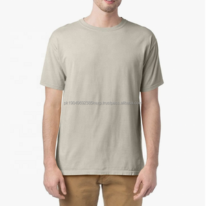 T-shirt à col rond pour homme, teint en pièce, tendance actuelle, style court - Product Image 3