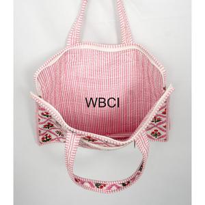 Eco Friendly Laptop <b>Bag</b> 100% Cotton Block Print Classic Laptop <b>Bag</b> With Handle Textile Material Large Capacity Shoulder - Product Image 2