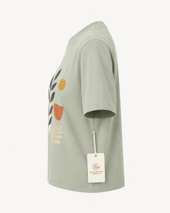 เสื้อยืดโอเวอร์ไซส์ลำลองผ้าฝ้ายแขนสั้นทรงหลวมสไตล์สตรีทแวร์ใส่สบายระบายอากาศได้ดีเหมาะสำหรับใส่ทุกวันทรงบ็อกซี่สำหรับผู้หญิง - Product Image 5