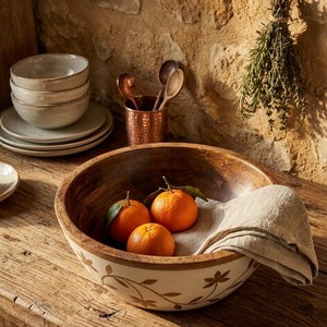 Bol en marbre moderne fait à la main par un artisan indien, à grain naturel, résistant à la chaleur, écologique, jetable, pour servir les fruits, décoratif - Product Image 1