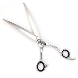 Self Cleaning Luxury-Stainless Steel Adjustable Screw Pet Grooming Curved <b>Scissors</b> Razor Edge Blade OEM at Factory Prices - Product Image 4