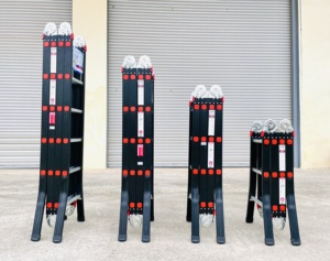 Thiết kế hiện đại hai mặt nhôm giàn giáo thang ngoài trời có thể gập lại mở rộng chiều cao giá cả cạnh tranh CE/En 131 tiêu chuẩn - Product Image 2