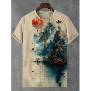 เสื้อยืดคอกลมแขนสั้นผู้ชาย สีขาว ผ้าฝ้ายเจอร์ซีย์ 100% ทรงปกติ สไตล์ลำลอง แบบเรียบง่าย - Product Image 3