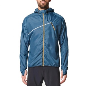 Mens <b>Vintage</b> Solid Waterproof <b>Windbreaker</b> Jacket Reversible Breathable Quick Dry Hooded Slim Zip up Outerwear for Running Travel - Product Image 1