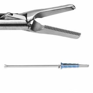 Forceps MIS Premium Droit 1 mm, Mâchoires Serrées 3 mm, Manche 17 cm, Longueur de Travail 30 cm, Longueur Totale, Poignée Ronde – ZETOMEDPRO - Product Image 1