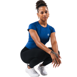 T-shirt court pour femme, manches courtes, coupe ajustée, tissu extensible, doux et léger, vêtements de sport décontractés pour tous les jours, vêtements de yoga et de gym - Product Image 2