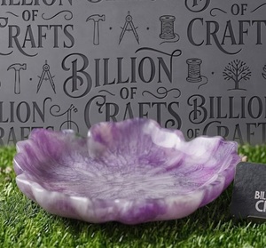 Plat de service en résine artisanale en forme de fleur, vaisselle décorative, bol pour la décoration de la maison, des dîners et des fêtes - Product Image 2