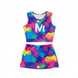 Traje de Porristas de Calidad Profesional, Tela de Secado Rápido, Ropa Deportiva para Porristas, Colores Personalizables para Equipos Juveniles y Adultos - Product Image 1