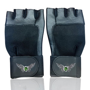 Unisex Weightlifting Bodybuilding Gym Training Fitness Gloves Custom Half-Finger Polyester Breathable UV Protection Gloves - Product Image 1