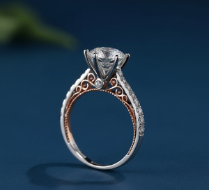 Anillo de Compromiso Vintage con Diamante Cultivado en Laboratorio de 14 Quilates Certificado por IGI, 1.75 Quilates, Corte Redondo, Oro Blanco con Baño de Rodio, VVS2 F - Product Image 3