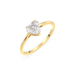 REYES High Quality Heart Cut 1.06Ct Lab Grown Diamond Ring in 14K Solid Gold Engagement Gift Jewelry at Affordable Price - Product Image 1