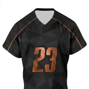 Conjunto de Uniformes de Lacrosse de Manga Corta con Cuello en V, Transpirables, Antibacterianos y de Secado Rápido, Impresos por Sublimación Completa en Poliéster/Algodón - Product Image 6
