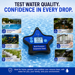 Testeur de qualité de l'eau de piscine intelligent WiFi Tuya, flottant, 9-en-1, numérique, pH-mètre, ORP, CL, chlore, EC, TDS, sel, moniteur de température - Product Image 6