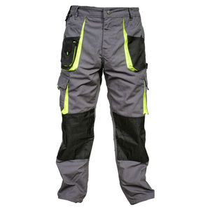 Heavy duty workwear pants for men with reinforced <b>knees</b> and utility pockets for construction and industrial use - Product Image 1