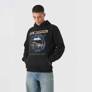 Sweat-shirt à capuche surdimensionné personnalisé pour homme, coupe classique, 100 % coton French Terry épais, style streetwear vintage, pull USA - Product Image 1
