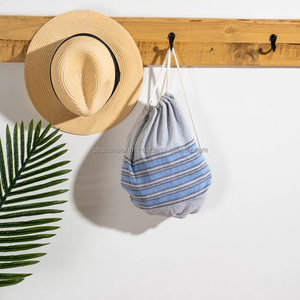 Designer Summer Striped <b>Beach</b> <b>Towel</b> Zipper Closure Two Handles Portable Stylish Fouta <b>Towel</b> Indian Manufacturer Inspired Turkish - Product Image 2