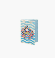 Sampul Paspor Tunggal Kain Katun 100% Berhias Manik-Manik Buatan Tangan, Bergaris Warna-Warni, Bergaya, Dapat Dilipat, Multifungsi, Ramah Lingkungan