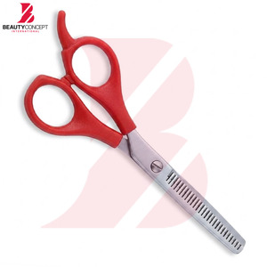 Tijeras de Peluquería Profesionales Ergonómicas con Mango de Plástico Rojo para Adelgazar y Texturizar el Cabello - Product Image 6