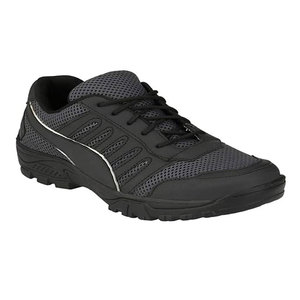 Zapatos de seguridad de malla transpirable para hombre, con cordones, suela de goma, para todas las estaciones, calzado de trabajo, negro - Product Image 1