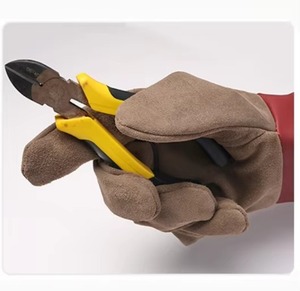 Leather Cow Split Leather <b>Long</b> Welding Working <b>Gloves</b> - Product Image 5