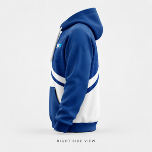 Sweat-shirt à capuche pour homme BAGGA SONS, bleu et blanc, manches longues, coupe classique, décontracté, tricoté, avec poche, pour l'automne - Product Image 3