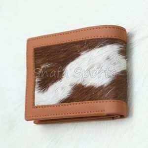 Portefeuille vintage en cuir de vachette avec fermeture éclair, imperméable, compact, léger, design fin, motif logo, plusieurs emplacements pour cartes, 2 volets, unisexe - Product Image 6