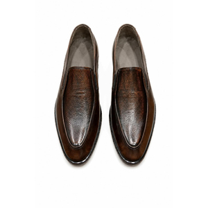 <b>Men's</b> Genuine Leather Oxfords Toe Slip-On Waterproof Breathable Flat Formal Dress Shoes Office Career All Seasons Solid Color - Product Image 1