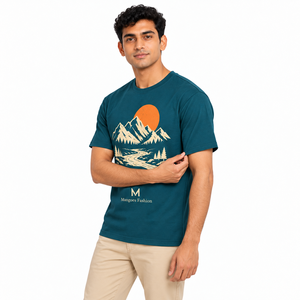 T-shirt pour homme 100% coton, 170 GSM, coupe classique, impression DTG personnalisée, OEM, manches courtes, pour les marques de vêtements - Product Image 2