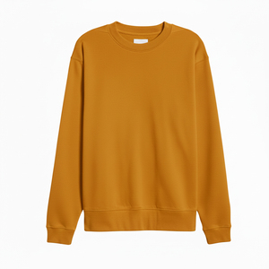 Sweat-shirt unisexe à col rond et manches longues, couleur unie, tricoté, coupe ample, décontracté, pour l'automne - Product Image 1