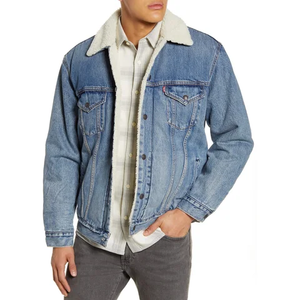 <b>Custom</b> Logo Men's Winter Stand Collar Washed <b>Denim</b> <b>Jacket</b> Premium Jean <b>Jacket</b> for Fashion Streetwear and Casual Wear - Product Image 5