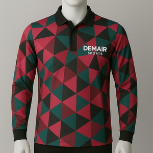 Private Label <b>Long</b> Twill Lightweight Moisture Wicking Sublimated for <b>Shirts</b> Summer Sports Breathable Corporate Uniforms OEM - Product Image 2