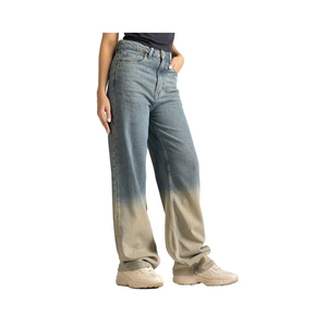 Jeans de Mezclilla Anchos para Mujer, Estilo Urbano, Color Gris, Transpirables, para Uso Casual y Formal, Pantalones de Mezclilla para Mujer - Product Image 1