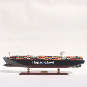 เรือบรรทุกสินค้า HAPAG LLOYD COLOMBO EXPRESS - แบบจำลองเรือคอนเทนเนอร์ไม้สำหรับตั้งโชว์หรือสะสม - Product Image 1