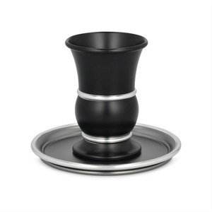 Juego de Copas y Platos de Aluminio para Kiddush, Diseño Moderno, Ecológico y Sostenible, Regalo de Boda Único, Decoración para el Hogar - Product Image 3