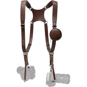 Premium <b>Leather</b> Camera <b>Harness</b> Dual Strap System for DSLR Cameras Comfortable Shoulder Chest Rig Photography Gear - Product Image 4