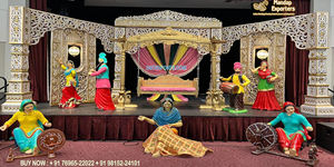 Prefect Punjabi Style <b>Mehndi</b> Stage Decor Props for Exclusive Pre-Wedding Ceremony Wedding <b>Decorations</b> for <b>Mehndi</b> Night Stage - Product Image 3