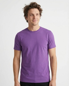 Camiseta Básica de Manga Corta para Hombre, Colorida, Tejida, 100% Algodón, de Color Sólido, Cuello Redondo, de Alta Calidad, de Bangladesh - Product Image 3