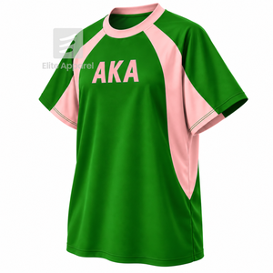 เสื้อยืดแขนสั้นทรงแร็กแลนระบายอากาศได้ดี ลายปักโลโก้หน้า สีเขียวชมพู สำหรับผู้หญิง ของชมรมอัลฟ่าคาปาอัลฟ่า - Product Image 2
