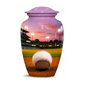 Baseball Field Cremation Urn for <b>Ashes</b> Sports Memorial Urn Adult Eco-Friendly & Durable 220 Cubic Inch Capacity <b>Keepsake</b> - Product Image 2