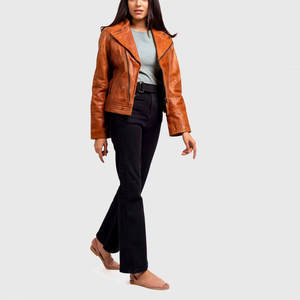 Chaquetas de Cuero Genuino Transpirables Personalizadas para Mujer - Impermeables, Moda de Invierno/Otoño, Precio Económico - Product Image 1