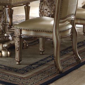 Set di 2 Poltrone con Schienale Trapuntato in Osso e Patina Dorata per Soggiorno - Product Image 5