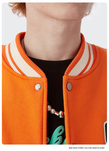 Vestes universitaires d'hiver pour hommes grandes tailles, vente en gros, broderie de logo personnalisée, 100% laine, style hip-hop, soldes - Product Image 2