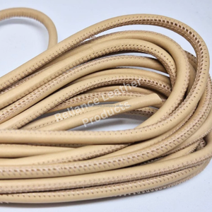 Cordon en cuir personnalisé en gros, couleur et taille au choix |   Cordon rond cousu de 6 mm pour lacets, bijoux DIY et composants de bracelets - Product Image 6
