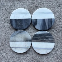Offre Spéciale : Ensemble de Sous-Verres en Marbre et Bois pour Maison, Bureau, Cuisine, Table Basse, Table à Manger, Comptoir de Bar, Tasses à Thé – Quantité en Gros