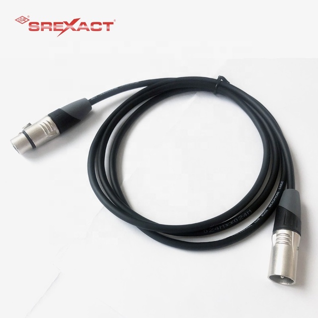 Professional SREXACT Microphone XLR Cable Male to Female High Quality Connectors Zinc Alloy Shell Nickel Plated 1M 6mm OD