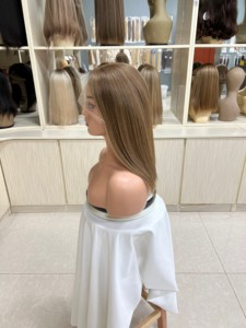 Perruques chinoises en cheveux humains vierges HD, avec dentelle frontale, longues, tailles de bonnet moyennes, petites et grandes, sans colle, vente en gros - Product Image 5