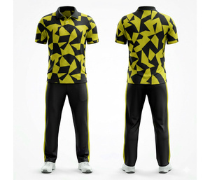 Ensemble de maillot et pantalon de cricket sur mesure, imprimé par sublimation |   Vêtements de cricket pour hommes, femmes et jeunes, polo et pantalon, ensemble complet pour équipe O - Product Image 6