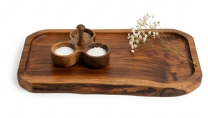 Plateau de service rectangulaire en bois avec poignée, moderne, pour thé et collations, motif personnalisé, vaisselle sur mesure, taille et forme personnalisables, haute qualité - Product Image 4