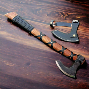 Hacha LEGACY BLADES de Acero al Carbono, Hecha a Mano con Mango de Madera, Hacha Resistente para Camping y Bushcraft - Product Image 1